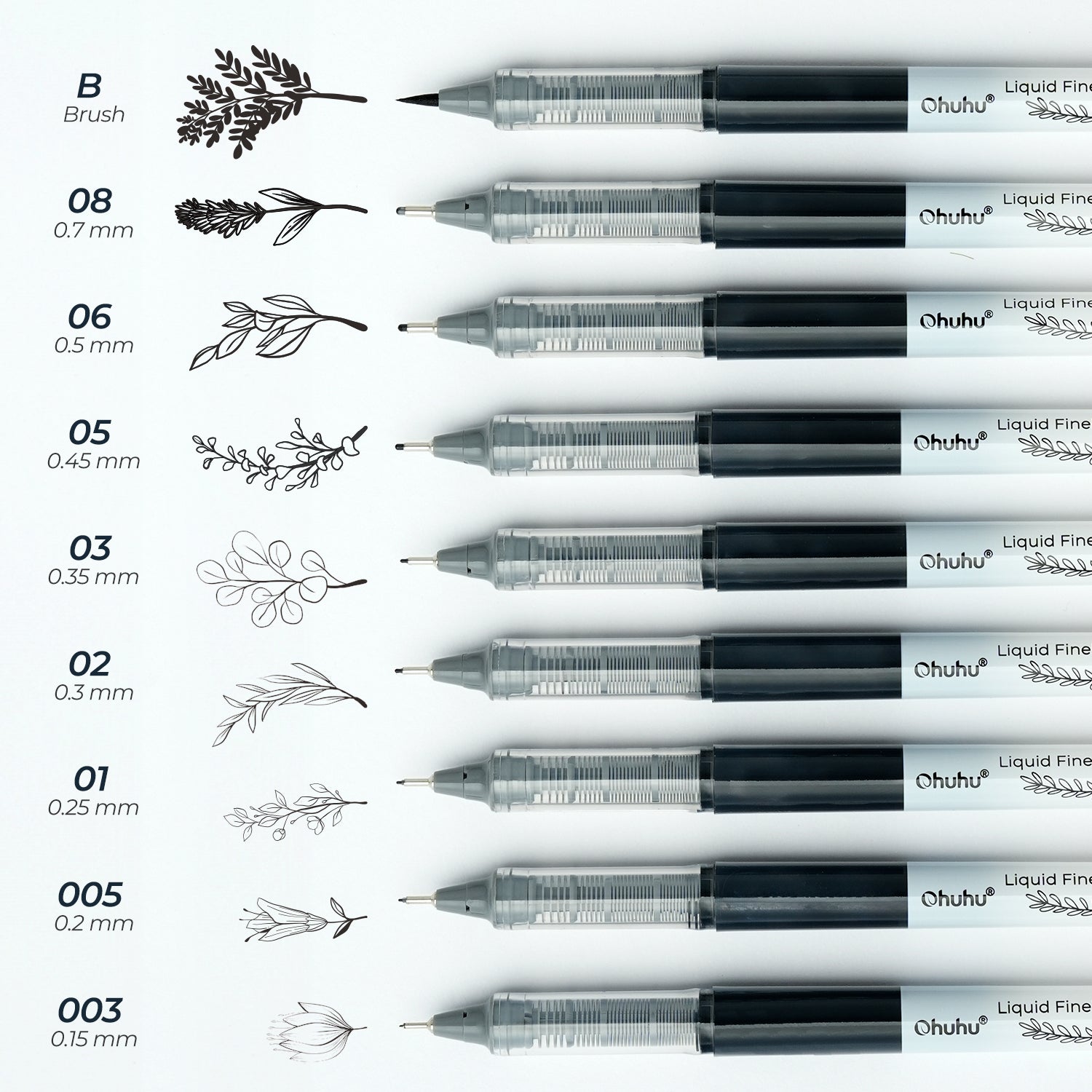 Ohuhu Kohala Liquid Fineliner Drawing Pens.9 Pack