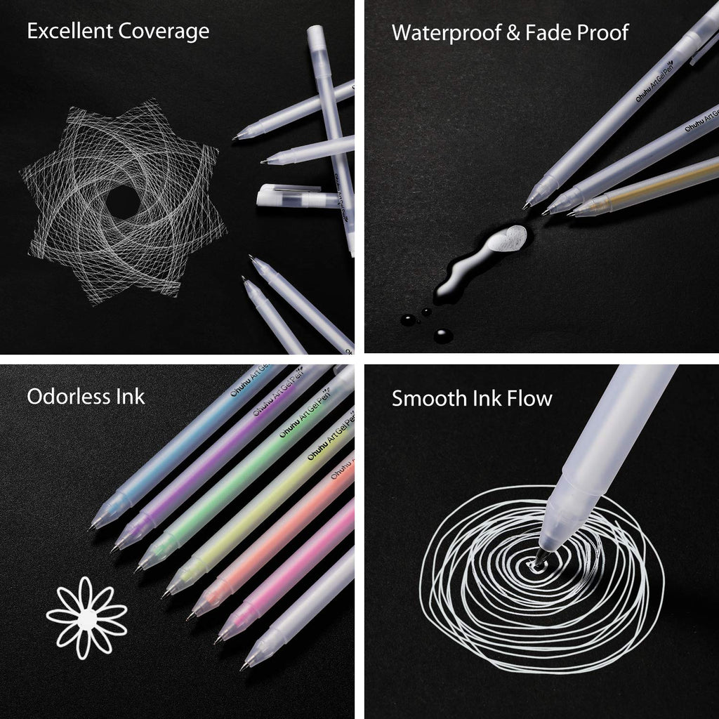 Ohuhu Premium Gel Pen Set. 20 Pack