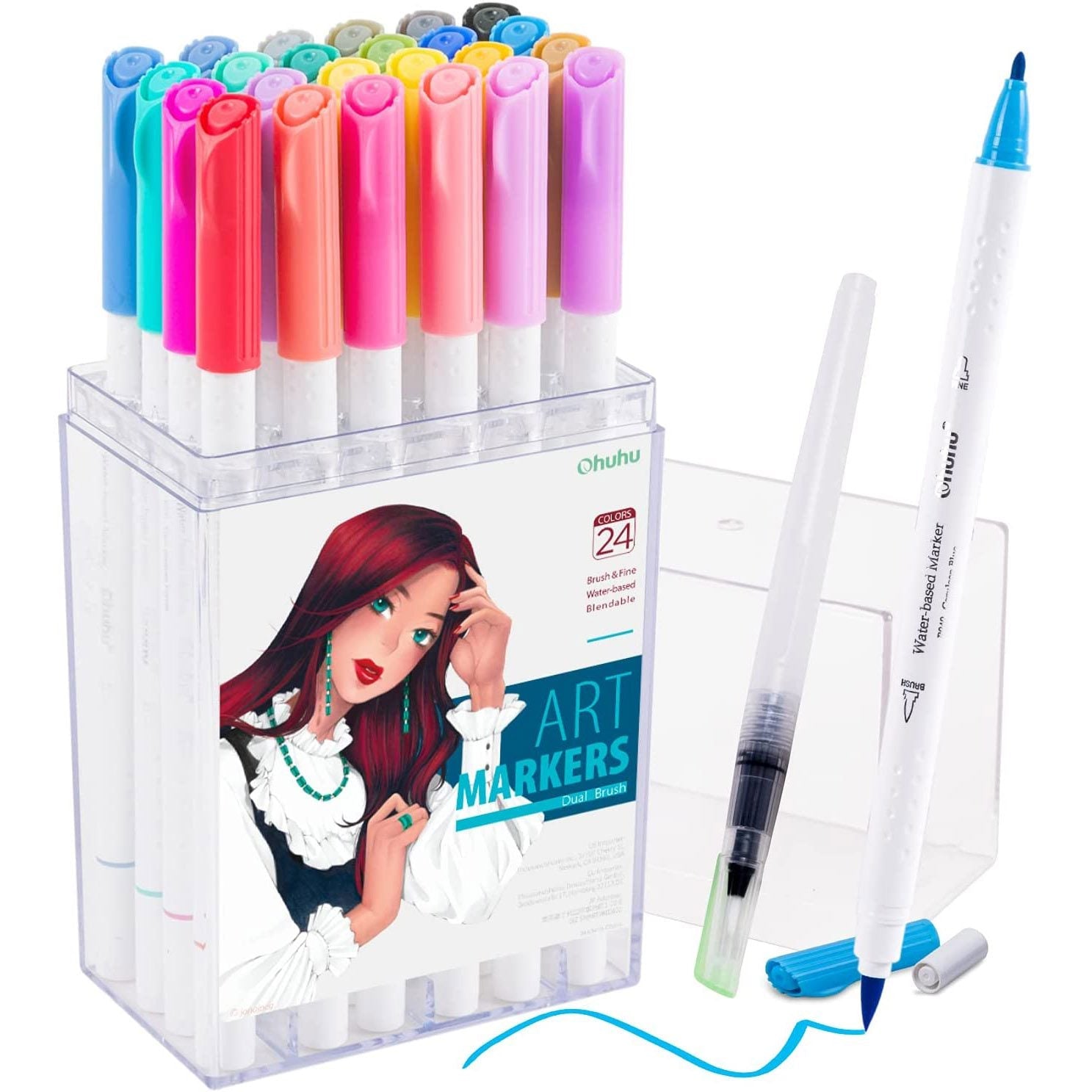 Ohuhu Dual Brush Pen Art Markers. Brush & Fine(US Exclusive)