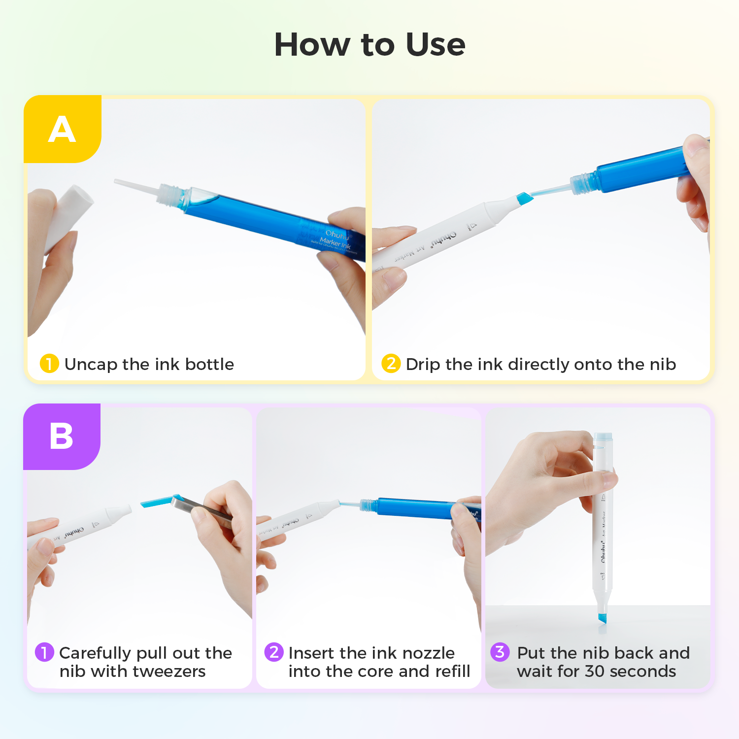 Ohuhu Marker Ink 0 Refill for Alcohol marker