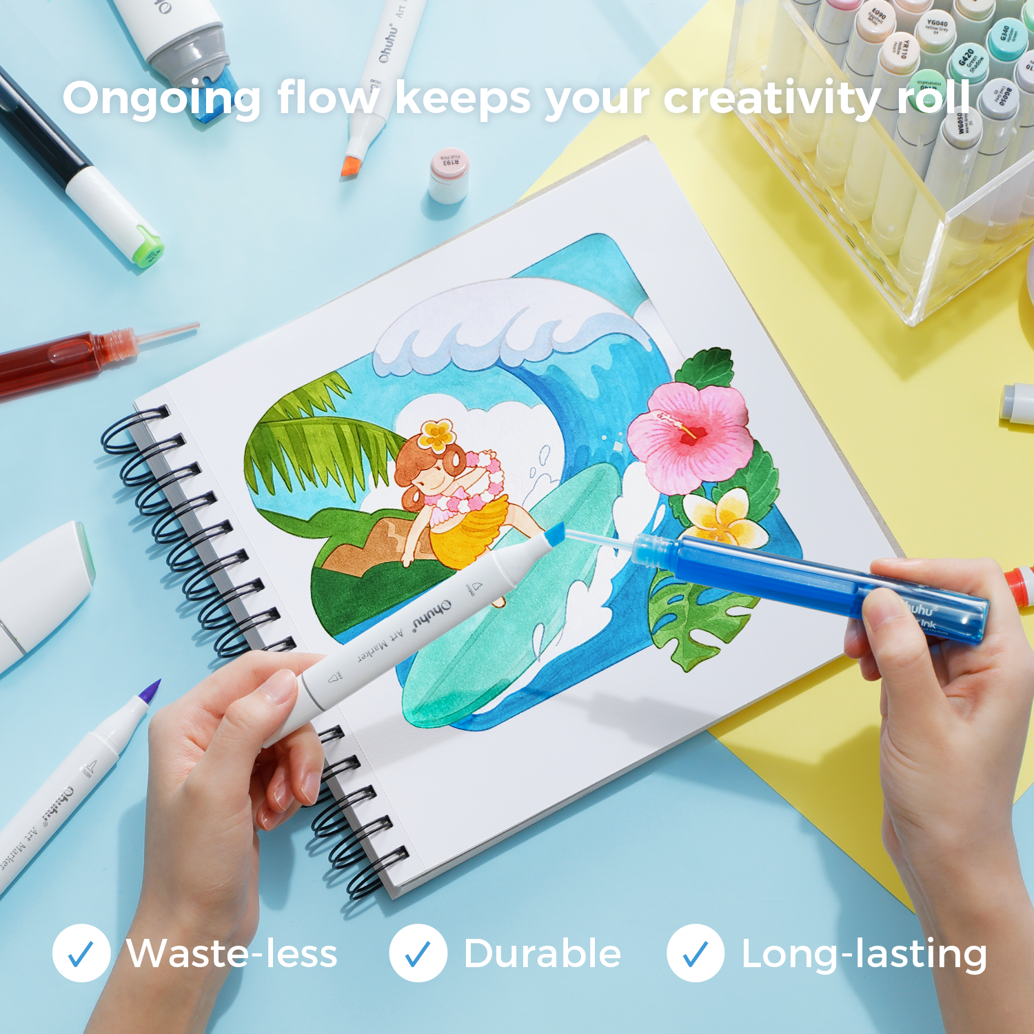 Ohuhu Marker Ink YR314 / E260 Refill for Alcohol marker