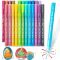 Ohuhu Acrylic Metallic Glitter Markers. 24 Colors - 0.7mm & 3mm Tip Paint Pens