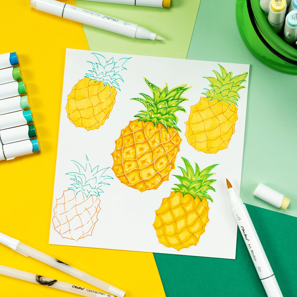 Ohuhu Honolulu Brush Markers - Large Set