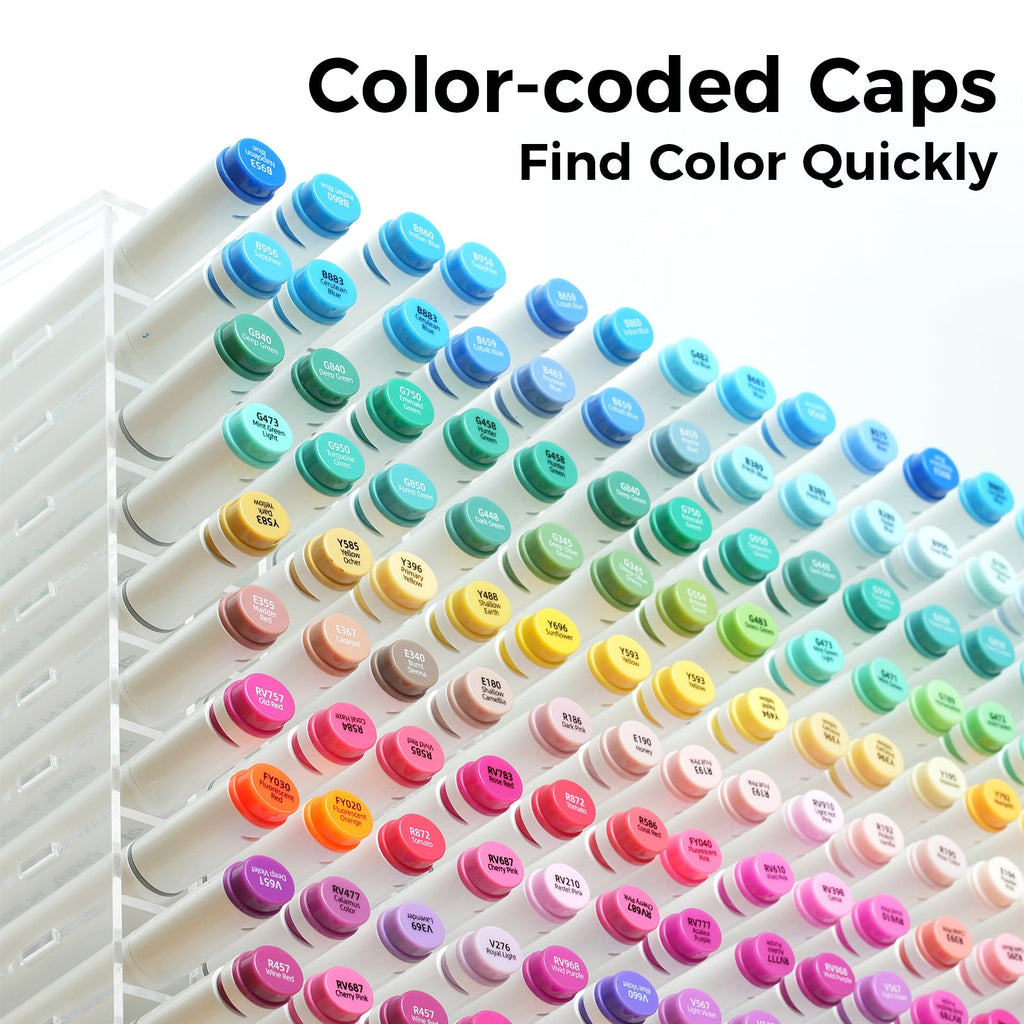 Ohuhu Oahu 40 Colors Dual Tips Alcohol Art Markers. Fine & Chisel
