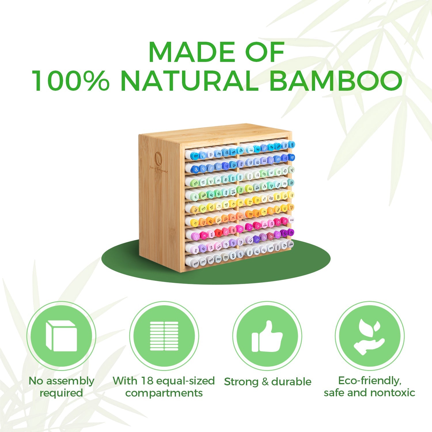 Ohuhu Bamboo Marker Organizer