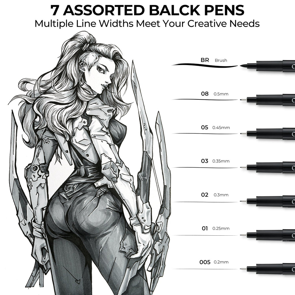 Ohuhu Hana Highway Fineliner Drawing Pens.18 Pack