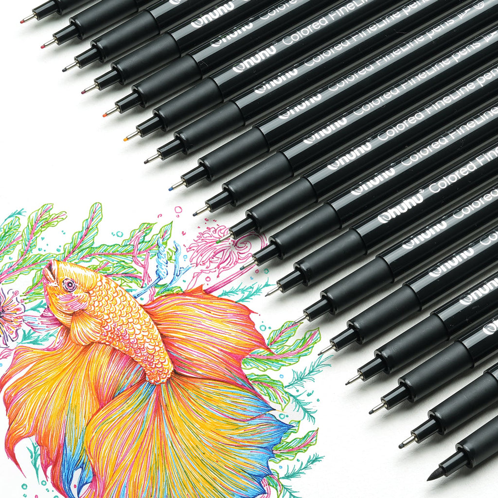 Ohuhu Hana Highway Fineliner Drawing Pens.18 Pack