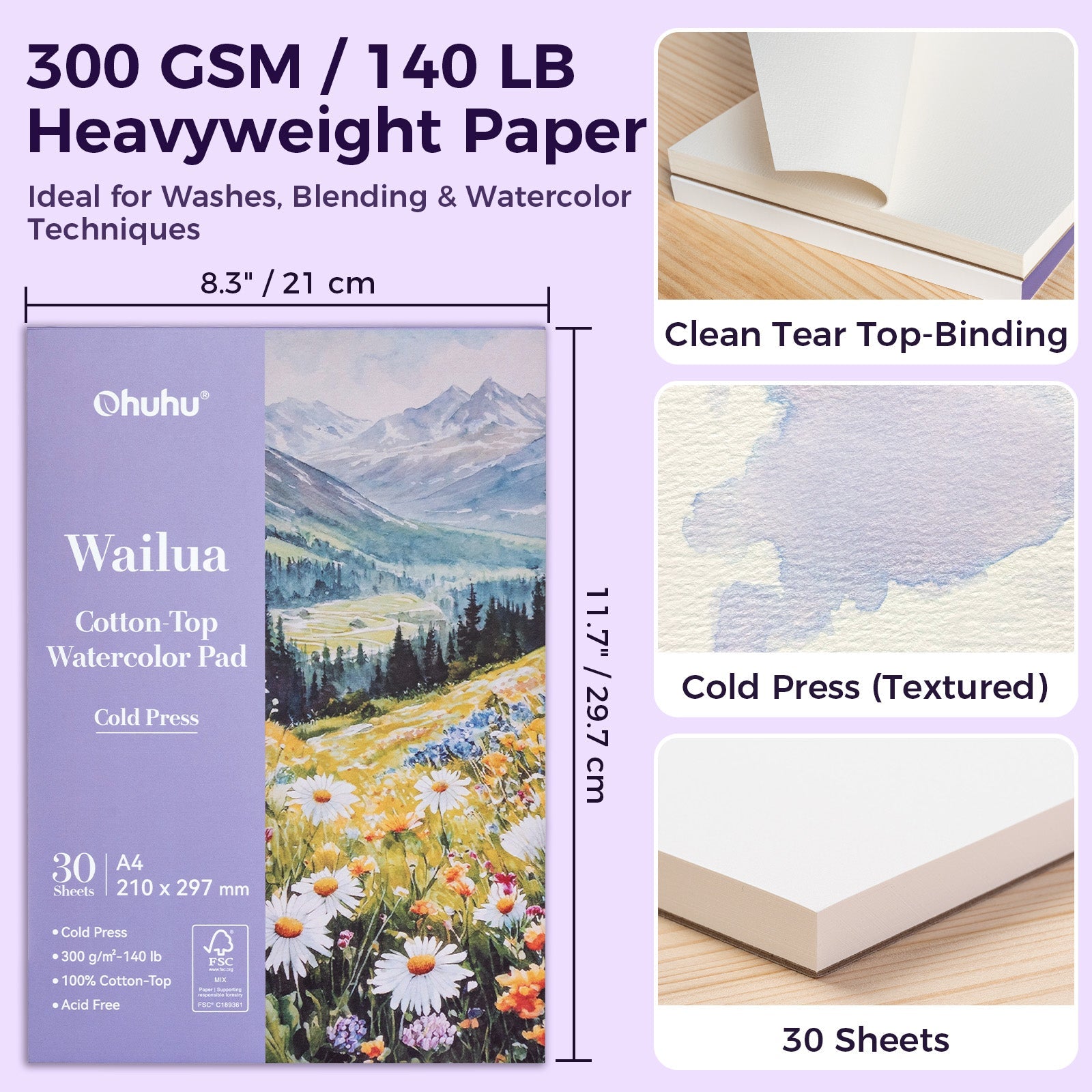 Ohuhu Wailua Cotton-Top Watercolor Pad