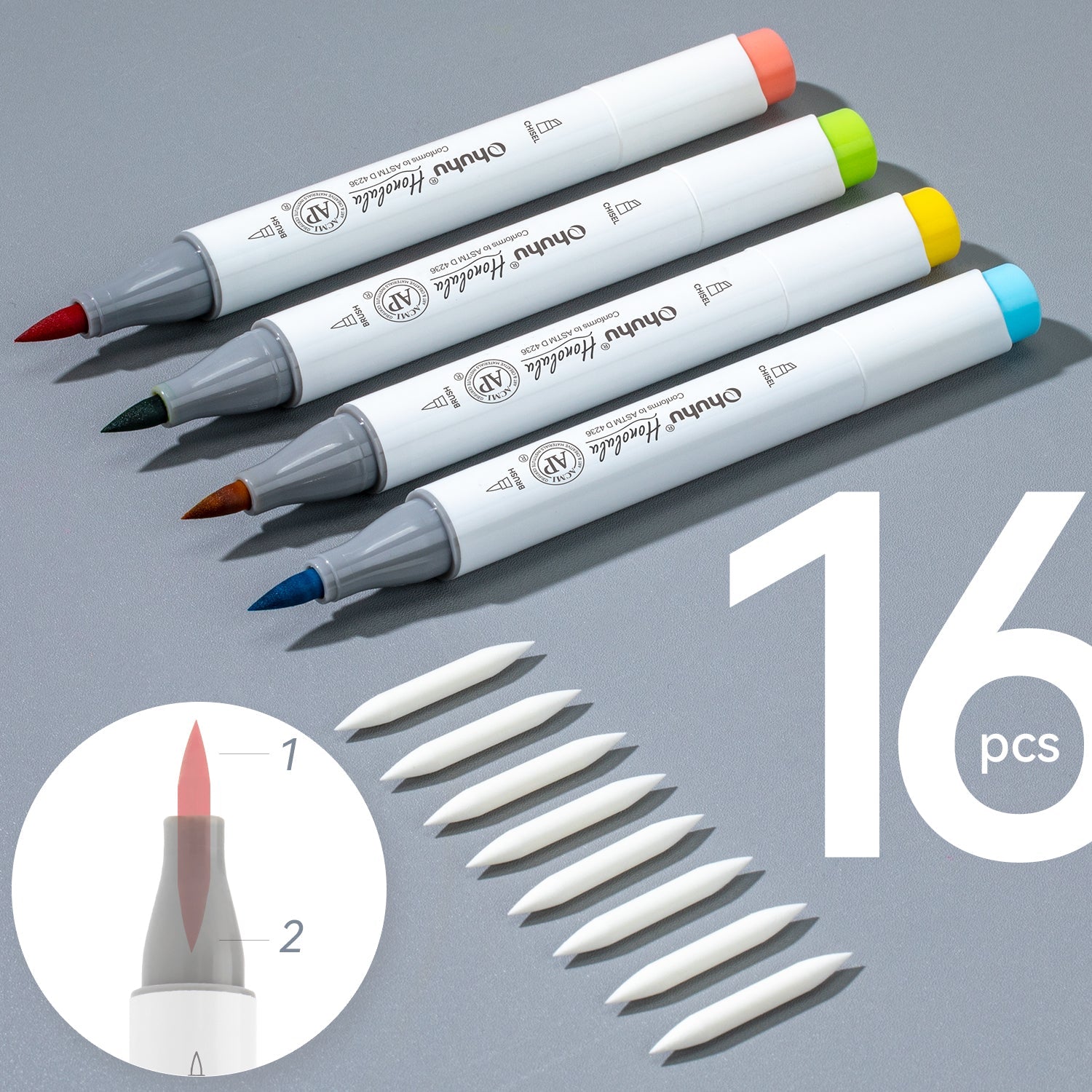 Ohuhu Replacement Brush Nibs Of Honolulu & Honolulu B Series (US Exclusive)