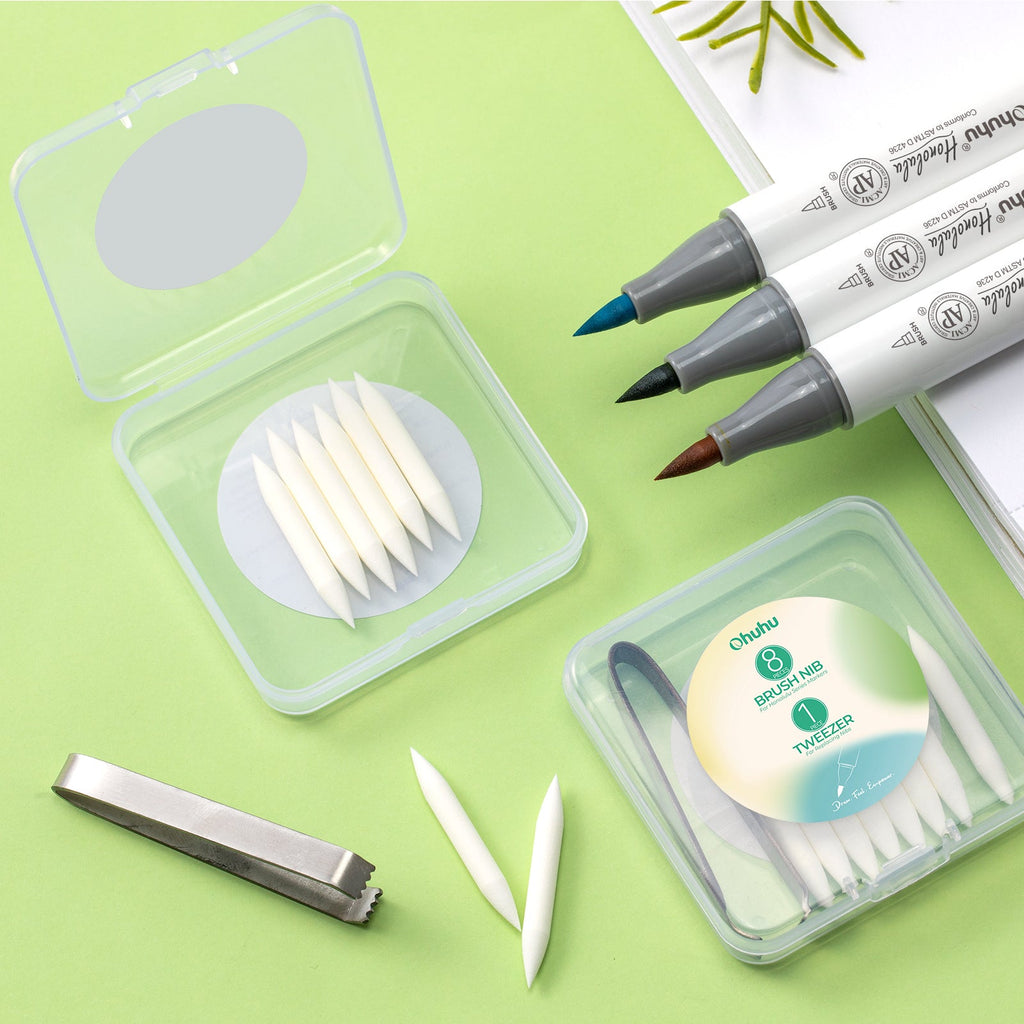 Ohuhu Replacement Brush Nibs Of Honolulu & Honolulu B Series (US Exclusive)
