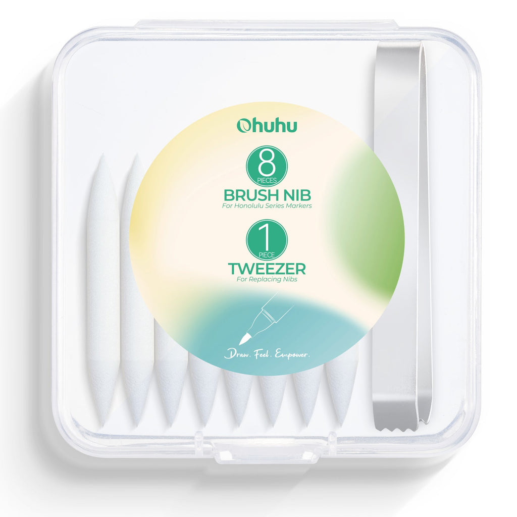 Ohuhu Replacement Brush Nibs Of Honolulu & Honolulu B Series (US Exclusive)