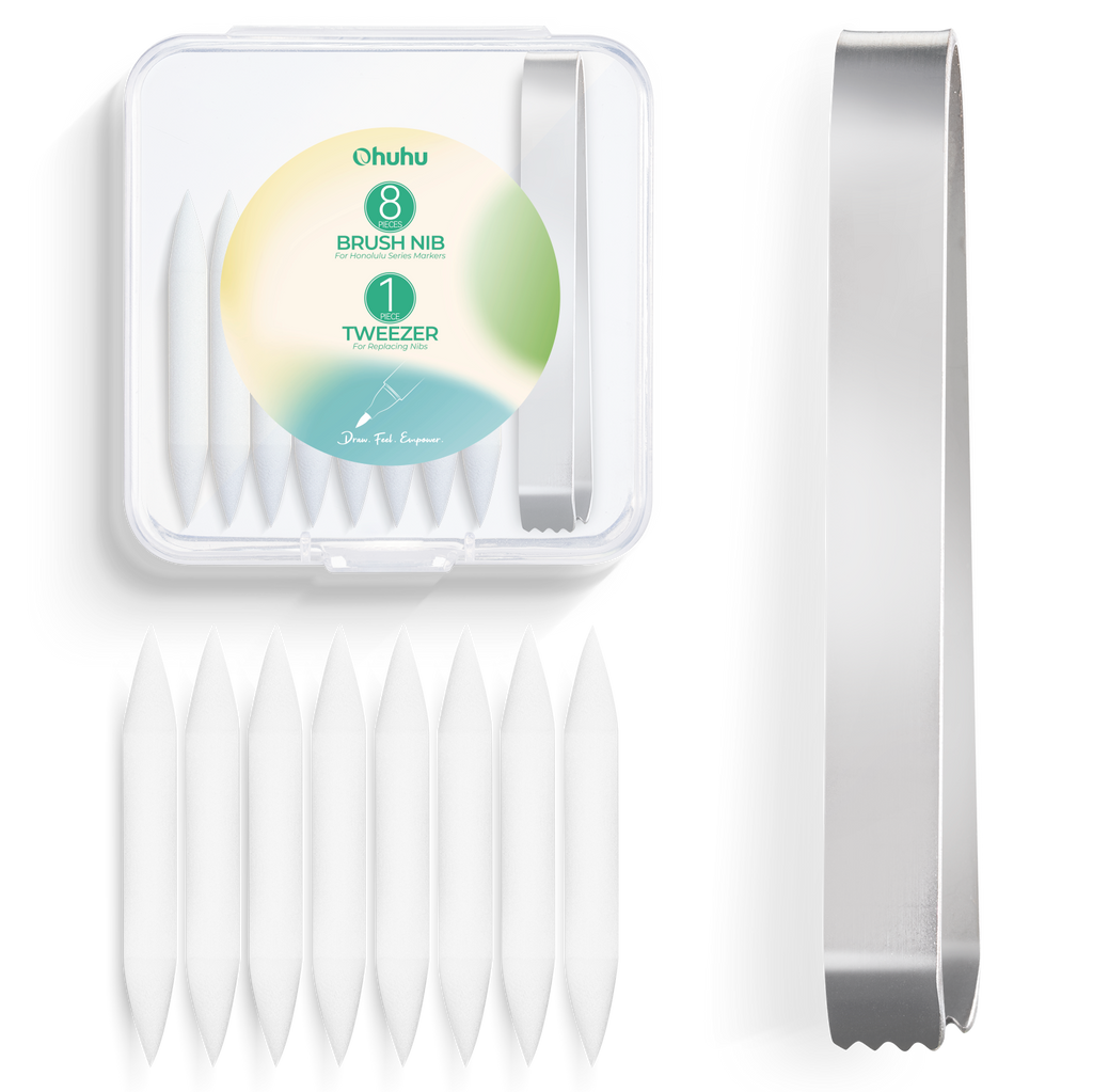 Ohuhu Replacement Brush Nibs Of Honolulu & Honolulu B Series (US Exclusive)