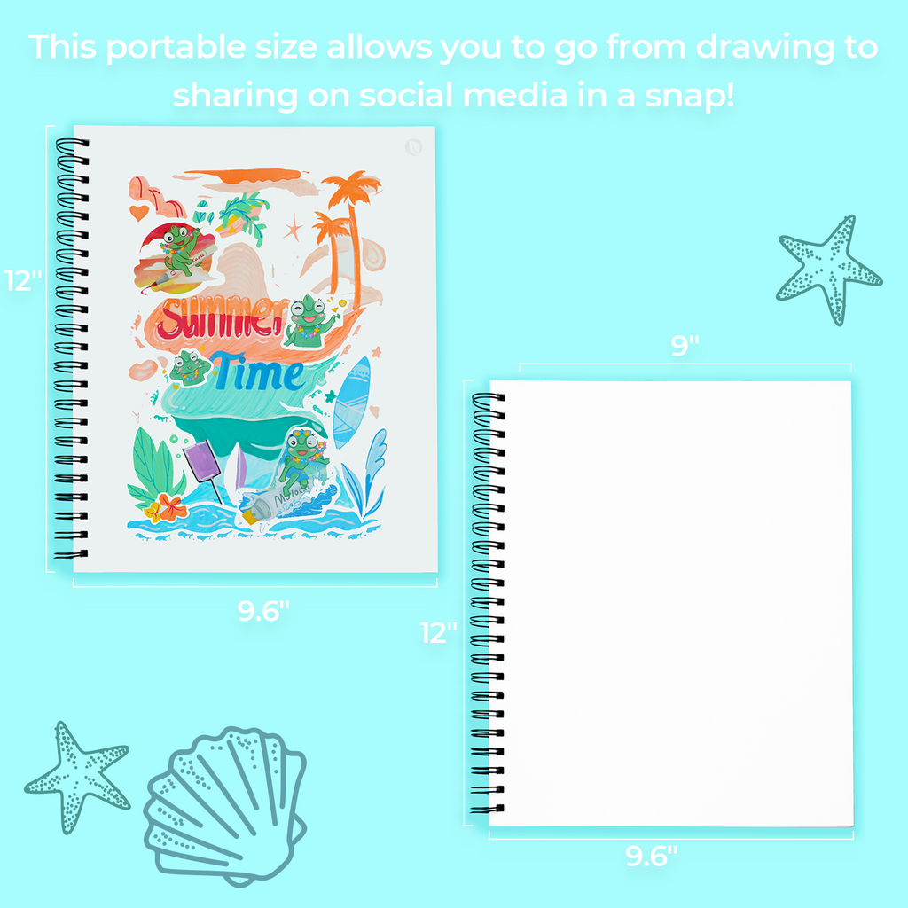 Ohuhu Bleedproof Double-Sided Marker Pad. Spiral-Bound