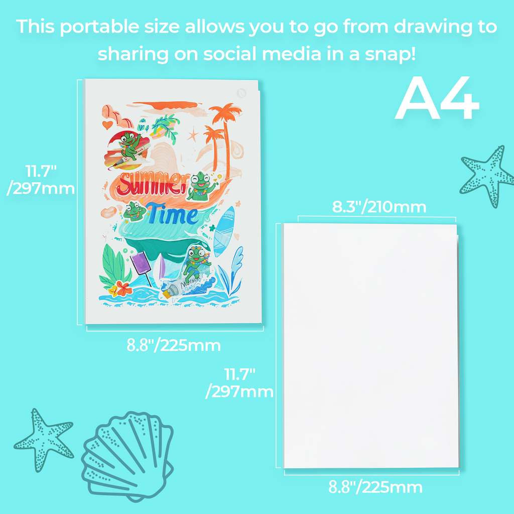 Ohuhu Bleedproof Double-Sided Marker Pad. Glue-Bound