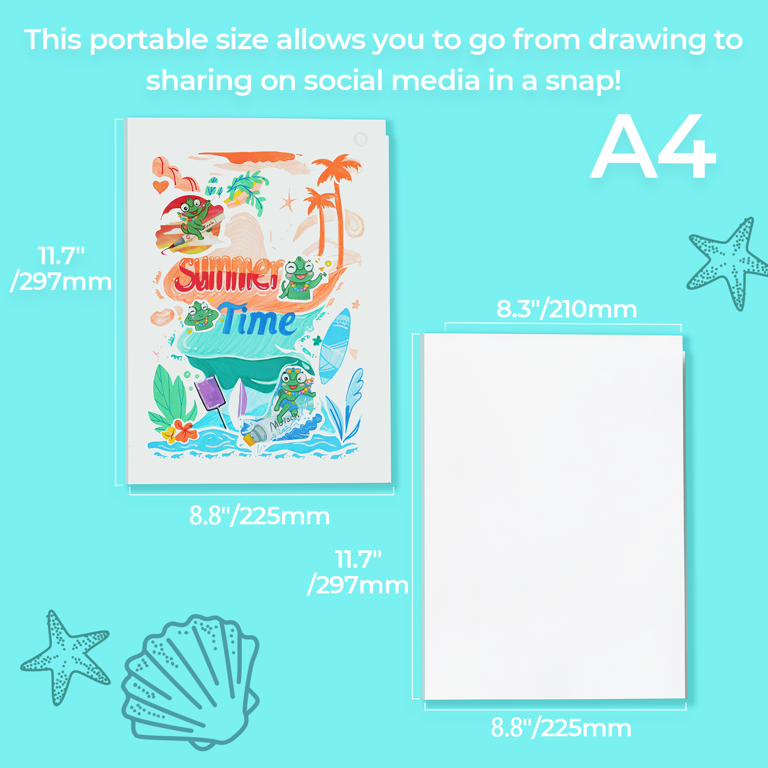Ohuhu Bleedproof Double-Sided Marker Pad. Glue-Bound
