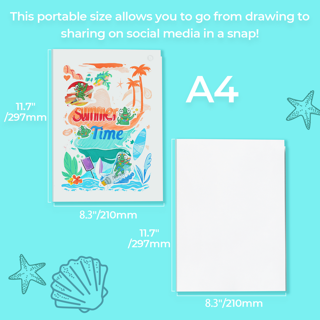 Ohuhu Bleedproof Double-Sided Marker Pad. Glue-Bound